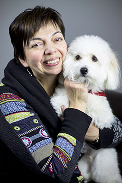 Sylvie Gravel, zoothérapeute et Copain, partenaire d'intervention en zoothérapie